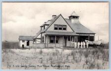 1910's U. S. LIFE SAVING STATION PLUM ISLAND NEWBURYPORT MA ROTOGRAPH POSTCARD picture