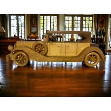 Vintage Wooden Handcrafted Classic Model Car 14x5x4 picture