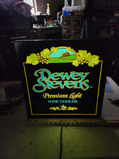 Vintage Dewey Stevens Premium Light Wine Cooler Lighted Sign WORKS Bar Man Cave picture