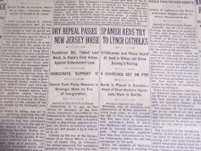 1932 JANUARY 19 NEW YORK TIMES - DRY REPEAL PASSES NEW JERSEY HOUSE - NT 6691 picture