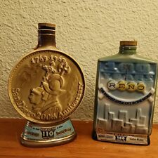 2 Beam Decanters San Diego's 200th Anniversary 1969 & Reno 100 Years 1968 picture