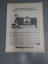 Magnavox Big Picture Stereo Theatre Print Ad 1963 8x11 Great To Frame  picture