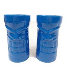 Lot Of 2 Astral Tequila Tiki Promo Mugs 6” Blue Ceramic picture