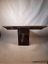 Antique Primitive Wood Leather Working Tool Clamp Vice vintage  saw vice  picture