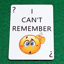 I Can't Remember Emoji, Blue Bicycle Gaff Playing Card Custom Printed picture