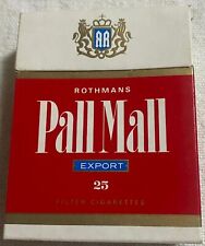 Vintage Pall Mall Export 25 Filter Cigarette Cigarettes Cigarette Paper Box picture