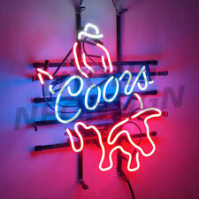 Coors Bull Rider Neon Light Sign 19x15 Beer Lamp Bar Glass Wall Decor Artwork picture