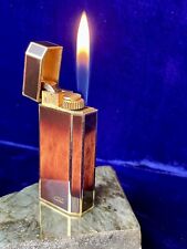 Cartier Lighter Brown Marble Lacquer Pentagon Super Mint Works 1 Year Warranty picture
