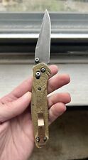 Benchmade Osborne 941 CUSTOM, Thumbstuds, Brass Scales, Clip, Axis Bar  940 RARE picture