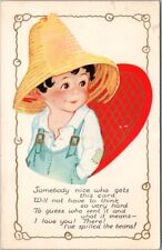 c1910s VALENTINE'S DAY Greetings Postcard 