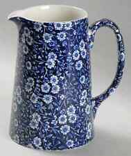 Staffordshire Calico Blue  Large Tankard Jug 1980330 picture