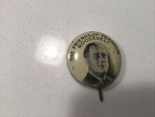 1936 Franklin D. Roosevelt FRIENDS OF FDR campaign pin pinback button president picture