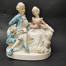 Vintage / Antique Courting Couple Glazed Porcelain figurine picture