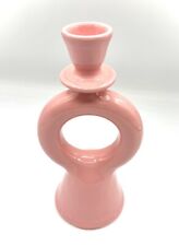 Modern Pink Moroccan Ceramic Candlestick Candle Holder Sculpture picture