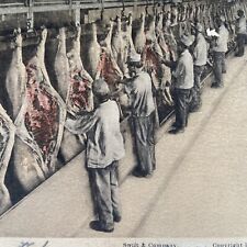 Postcard TX Fort Worth Swift & Company Meatpacking Plant Pork Dressing 1908 picture