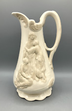 Antique Samuel Alcock White Stoneware Pitcher Naomi and Her Daughters-in-Law picture