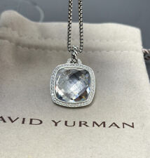 David Yurman Sterling Silver 17mm Albion White Topaz & Diamonds 18
