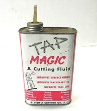 VINTAGE 1960'S TAP MAGIC CUTTING FLUID 16 FL OZ CAN EMPTY DISPLAY TIN CAN USED  picture