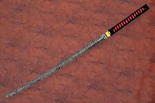 Rare Damascus Ninja Sword - Full Tang with Brass Bolster - Ideal for Collectors picture