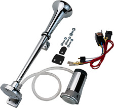 Loud Train Horn Kit for Truck,Super Loud 150DB 12V Car Horn,18 Inches Chrome Zin picture