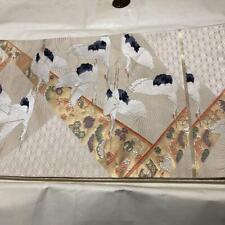 Crane pattern obi belt Kimono Japan Pure Silk And Treasure Belt picture