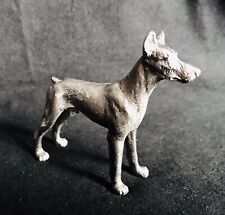 Pewter DOBERMAN PINSCHER Dog Silver Metal Statue Figurine R picture