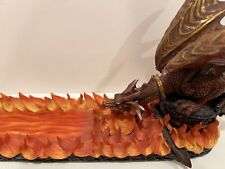 1998 Signed Pacific Giftware Large Red Dragon On Rock Breathing Fire picture