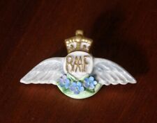 Royal Australian Air Force RAAF Porcelain Pin Brooch Crown Staffordshire England picture