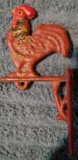 Antique Rooster Cast Iron Wall Hanger /Missing It's Bell picture