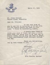 ERLE STANLEY GARDNER - TYPED LETTER SIGNED 03/12/1945 picture