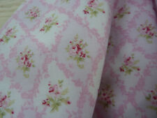 Yuwa Fabric Cabbage Roses Collection Harlequin Trellis Raspberry Pink Fabric. picture