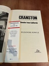 SENATOR ALAN CRANSTON Signed Book The Senator From California Autographed picture