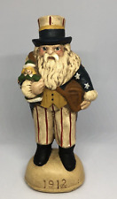 Walnut Ridge Primitives Chalkware Uncle Sam Santa Claus 1912 Christmas Figurine picture