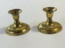 Candleholders Brass Classic Elegant Design 2.75” Made in India Set Of Two picture