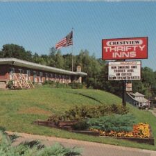 Vintage 1970s Crestview Thrifty Inn Hotel Inn$ Sault Ste Marie Michigan Postcard picture