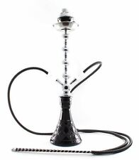 2- Hose Shisha Black Laser pipe Clearence Smoking Hooka set New +Windcover bl picture