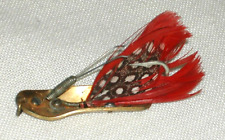 VINTAGE  PFLUEGER CHUM No 2 FEATHERED SPOON  LURE BAIT REEL picture