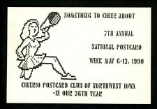 National postcard Week 1990 Cheerio Club Northwest Iowa IA Cheerleader Megaphone picture