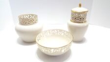 Tracery Lenox Beige with Gold Accents Vase Bowl Ginger Jar You Choose One picture