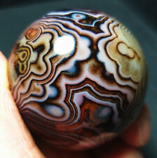 HOT 196.5G 52mm Natural Polished Banded Agate Crystal BALL Madagascar A1047 picture