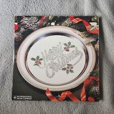 Christmas Platter Silverplate Serving Plate 12-1/4
