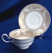 WEDGWOOD GOLD COLUMBIA PATTERN CUP & SAUCER SET picture