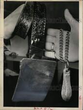 1961 Press Photo Juvenile Delinquency gang weapons, belt buckle and chain picture