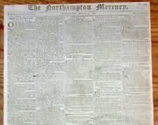 1794 newspaper with early news of THE JAY TREATY between the US & GREAT BRITAIN picture