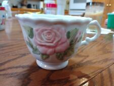 Vtg Metlox Pottery by Vernon Ware Pink Rose Set of 2 Cups Only, No saucers picture