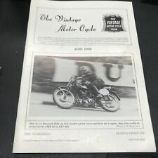 THE OFFICIAL JOURNAL THE VINTAGE MOTORCYCLE CLUB MAGAZINE JUNE 1990 KTT 956 picture