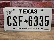 VINTAGE Texas License Plate CSF 6335 picture