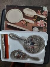 1992 Vintage .william Rodgers and Sons Silver Plate .3 Piece Vanity Set     picture