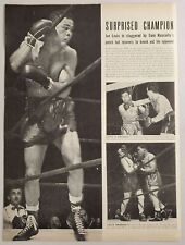 1946 Magazine Photo Champion Boxer Joe Louis Beats Tami Mauriello Yankee Stadium picture