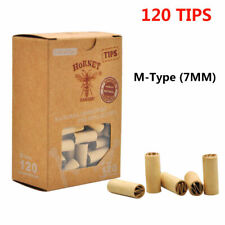 120x/box Pre Rolled Natural Unrefined Cigarette Filter Rolling Paper Tips 7mm picture